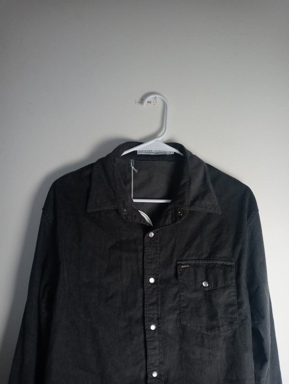 Men's Criquet Corduroy Pearl Snap Shirt Size L - Picture 2 of 15